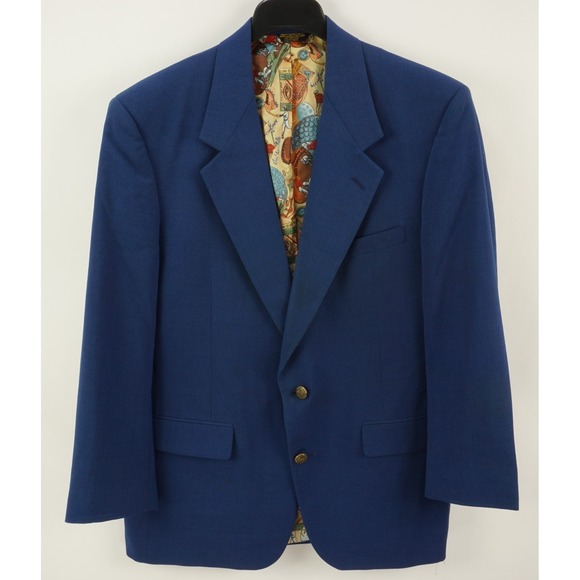 PalmBeach Jewelry Other - Vintage 70s 80s Palm Beach Blazer of Champions Stretch Blue Baseball Brass 44R
